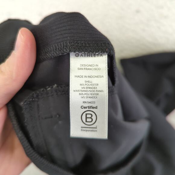 Athleta Brooklyn‎ Mid Rise Ankle Pant 198671 Black Activewear Womens 8 Casual - Picture 7 of 8